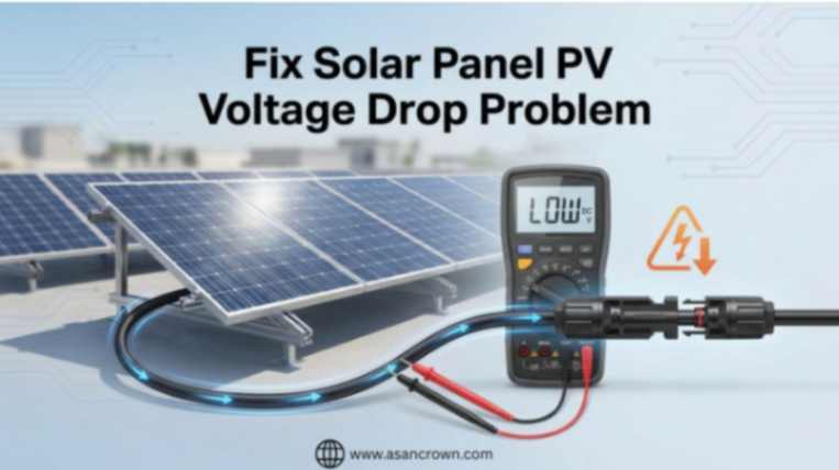 Fix Solar Panel PV Voltage Drop Problem